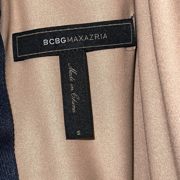 BCBGMAXAZRIA Navy Blue Willa Lace Cocktail Mini Dress Sz Small - Picture 14 of 17